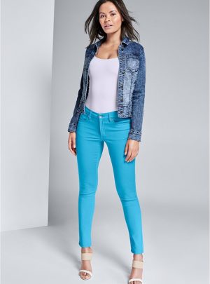 Mid Rise Color Skinny Jeans